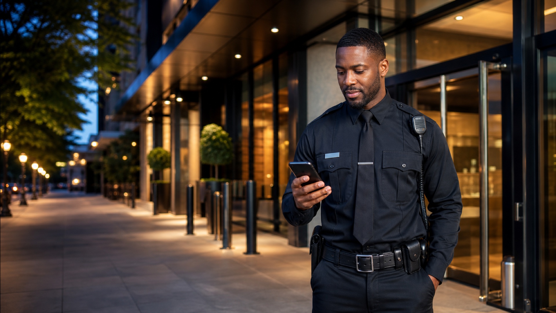 Security guard at work
